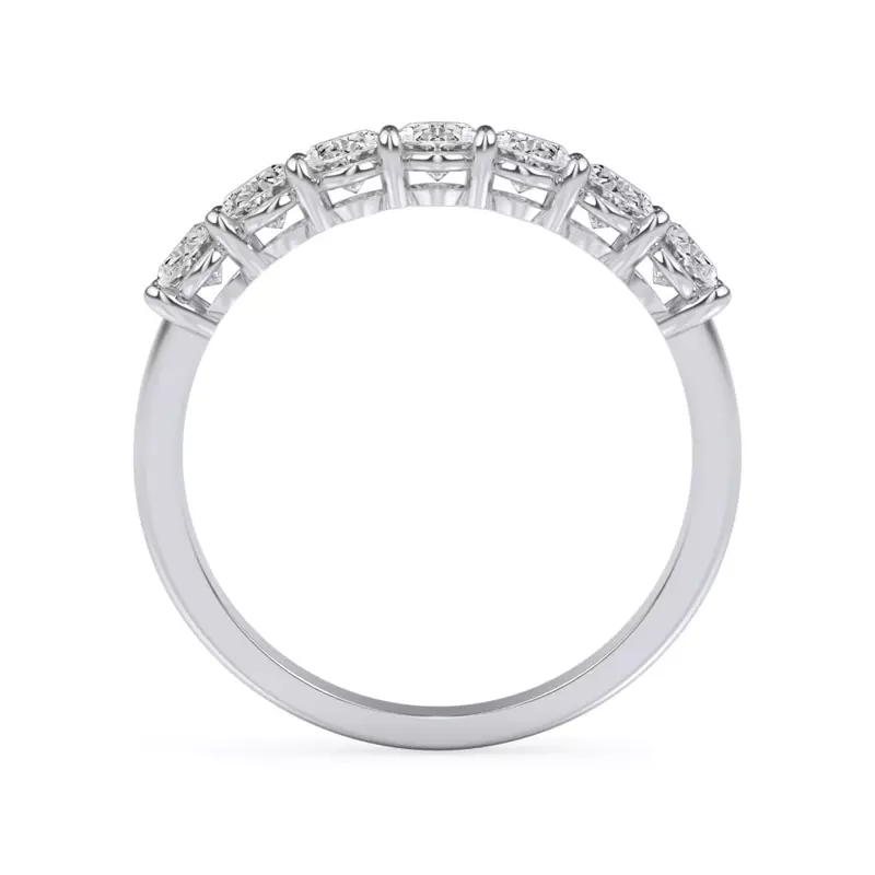 Platinum Oval Cut Lab Diamond 7 Stone Ring (1.00 ct. tw.)