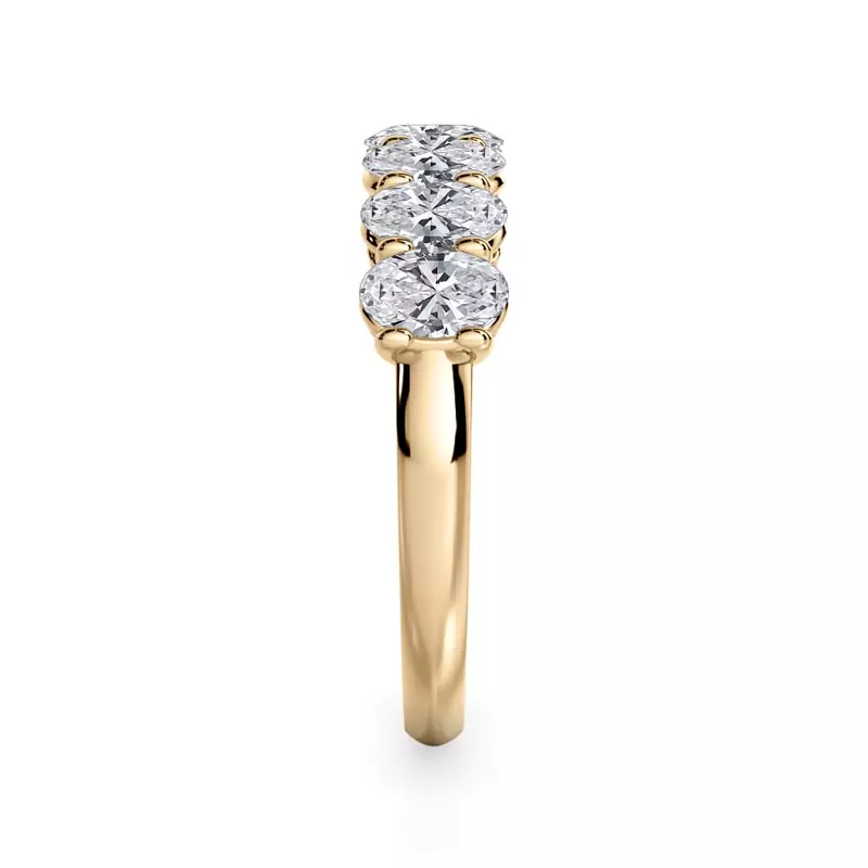 14K Yellow Gold Oval Cut Diamond 7 Stone Ring (1.50 ct. tw.)