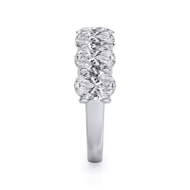 Platinum Oval Cut Lab Diamond 7 Stone Ring (3.00 ct. tw.)