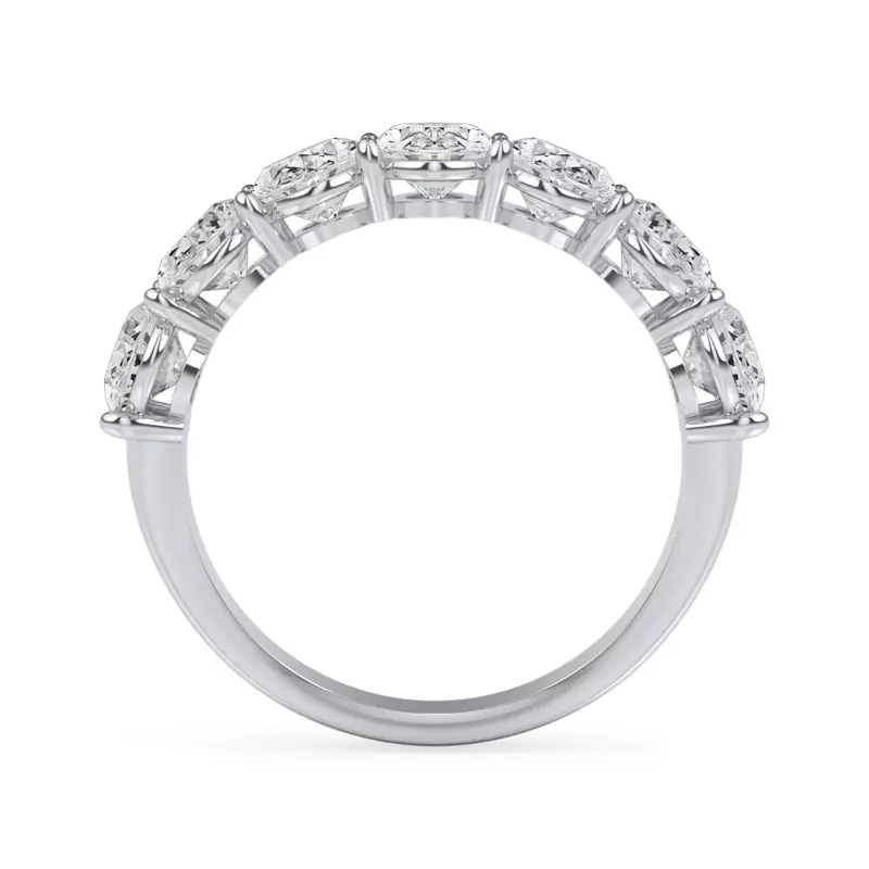 Platinum Oval Cut Lab Diamond 7 Stone Ring (3.00 ct. tw.)