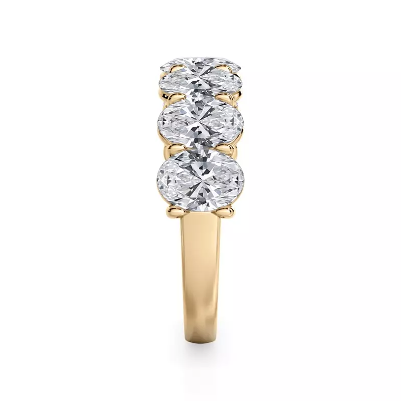 14K Yellow Gold Oval Cut Diamond 7 Stone Ring (3.00 ct. tw.)