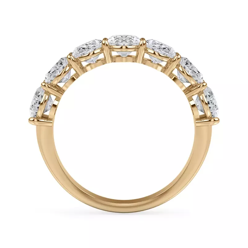 14K Yellow Gold Oval Cut Diamond 7 Stone Ring (3.00 ct. tw.)