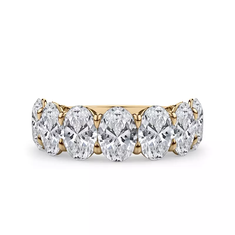 Oval Cut Lab Diamond 7 Stone Ring (5.00 ct. tw.)