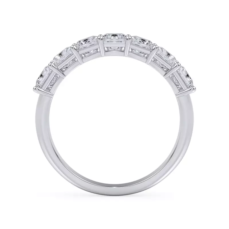 Platinum Princess Cut Lab Diamond 7 Stone Ring (1.50 ct. tw.)