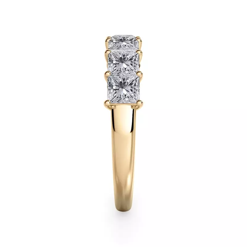 14K Yellow Gold Princess Cut Diamond 7 Stone Ring (1.50 ct. tw.)