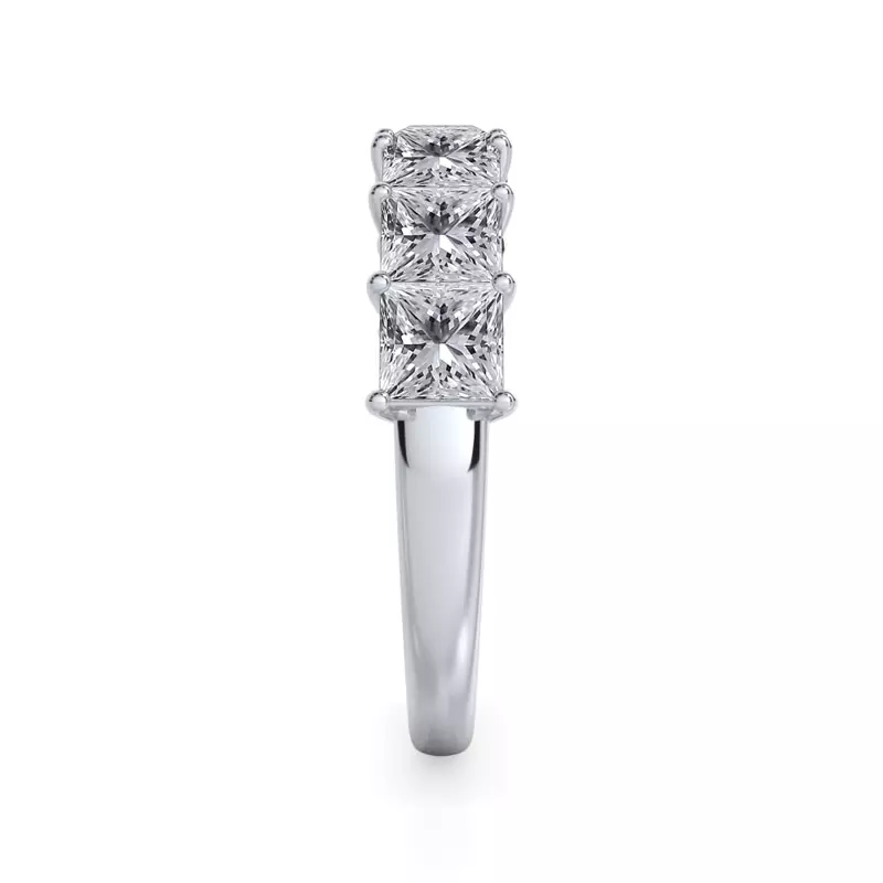 14K White Gold Princess Cut Diamond 7 Stone Ring (2.00 ct. tw.)