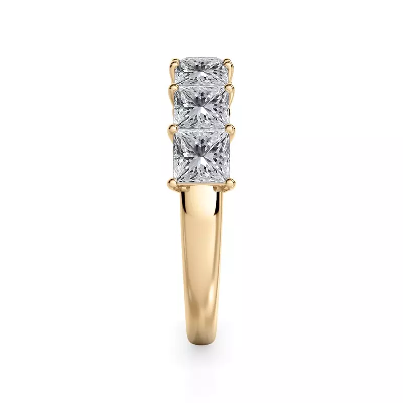 14K Yellow Gold Princess Cut Diamond 7 Stone Ring (2.00 ct. tw.)