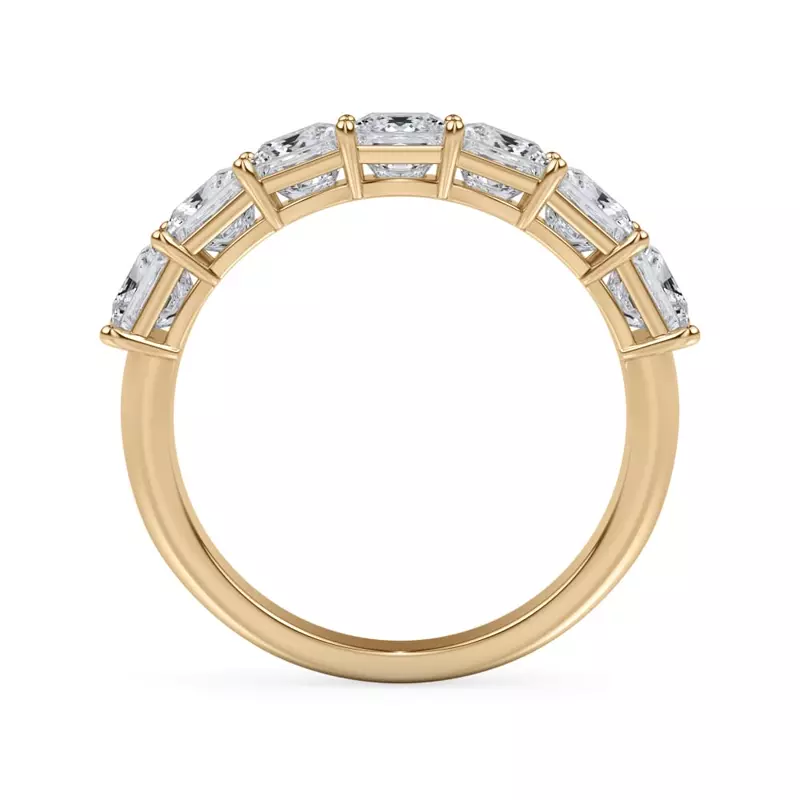 14K Yellow Gold Princess Cut Diamond 7 Stone Ring (2.00 ct. tw.)