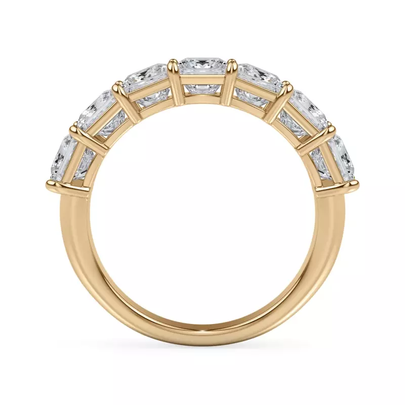 14K Yellow Gold Princess Cut Diamond 7 Stone Ring (3.00 ct. tw.)