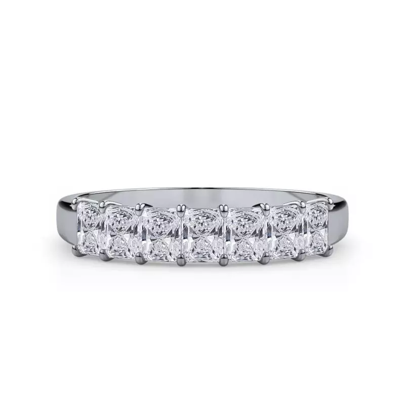 14K White Gold Radiant Cut Diamond 7 Stone Ring (1.00 ct. tw.)