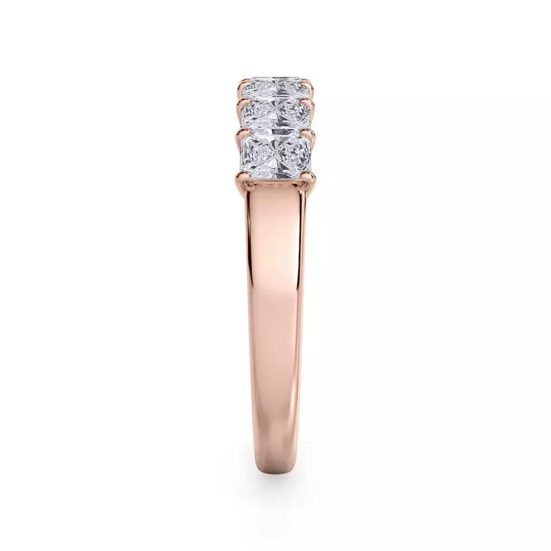 18K Rose Gold Radiant Cut Diamond 7 Stone Ring (1.00 ct. tw.)