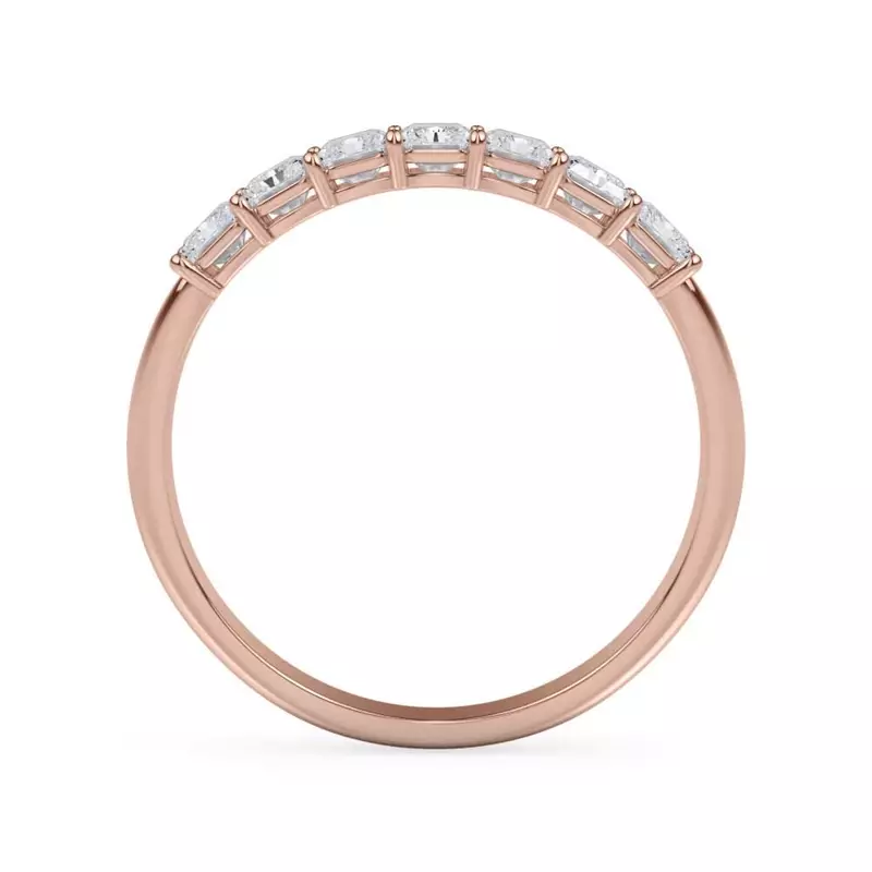 18K Rose Gold Radiant Cut Diamond 7 Stone Ring (1.00 ct. tw.)