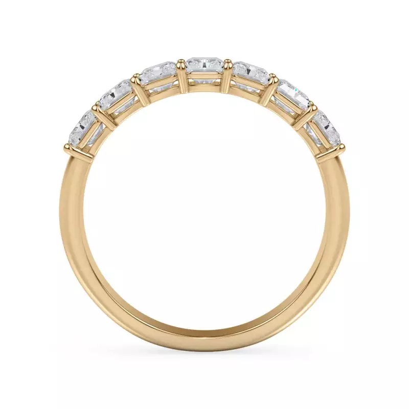 14K Yellow Gold Radiant Cut Lab Diamond 7 Stone Ring (1.50 ct. tw.)