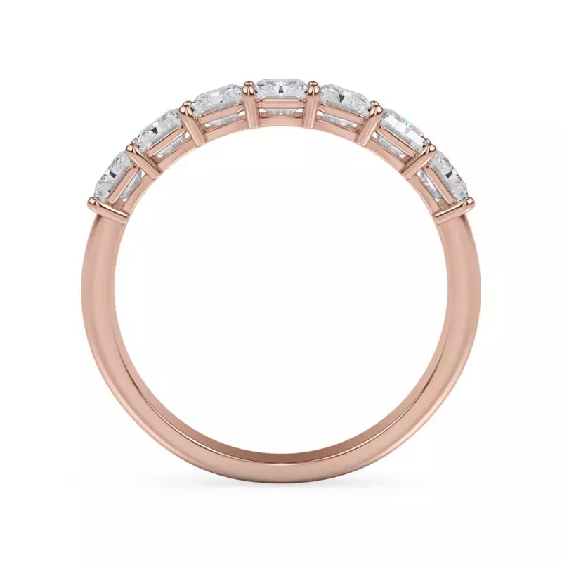 14K Rose Gold Radiant Cut Diamond 7 Stone Ring (1.50 ct. tw.)