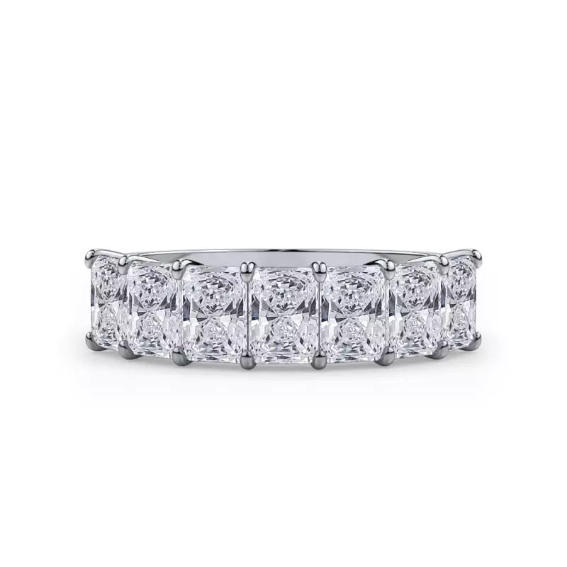 14K White Gold Radiant Cut Lab Diamond 7 Stone Ring (2.00 ct. tw.)