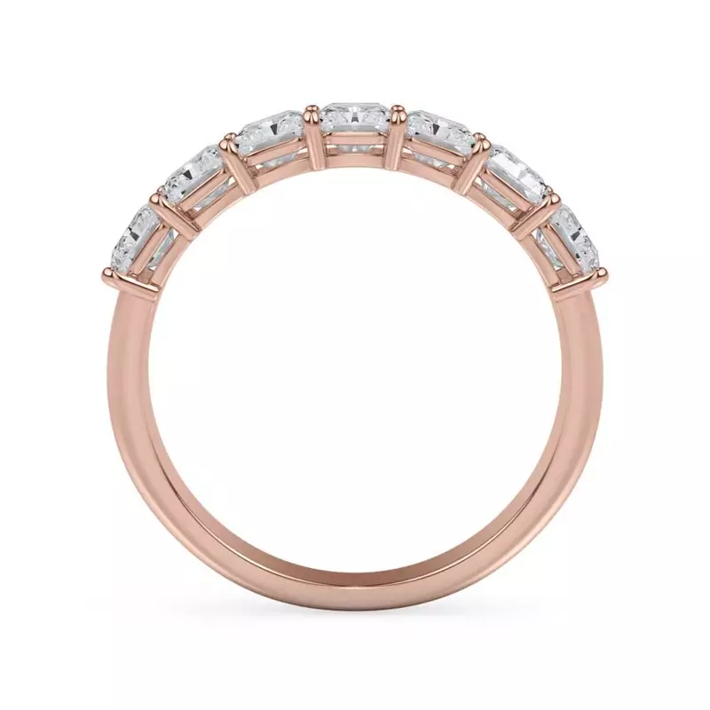 18K Rose Gold Radiant Cut Lab Diamond 7 Stone Ring (2.00 ct. tw.)