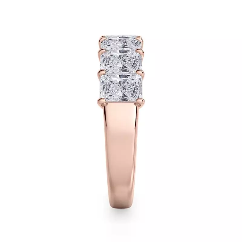 18K Rose Gold Radiant Cut Diamond 7 Stone Ring (2.00 ct. tw.)
