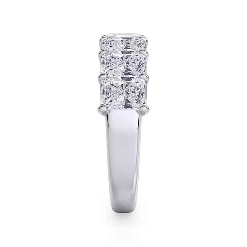 14K White Gold Radiant Cut Lab Diamond 7 Stone Ring (3.00 ct. tw.)