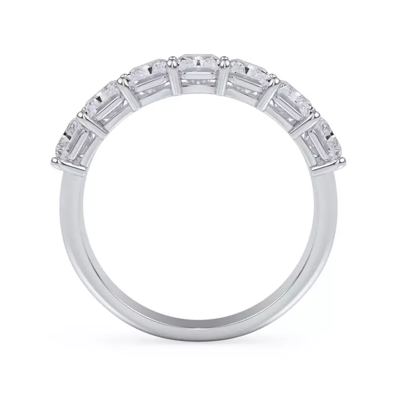14K White Gold Radiant Cut Lab Diamond 7 Stone Ring (3.00 ct. tw.)