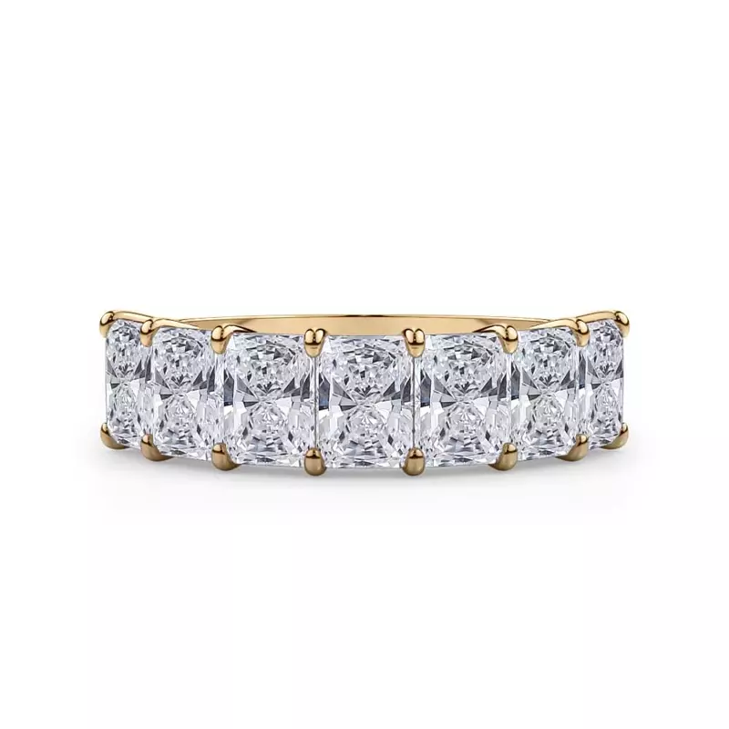 18K Yellow Gold Radiant Cut Lab Diamond 7 Stone Ring (3.00 ct. tw.)