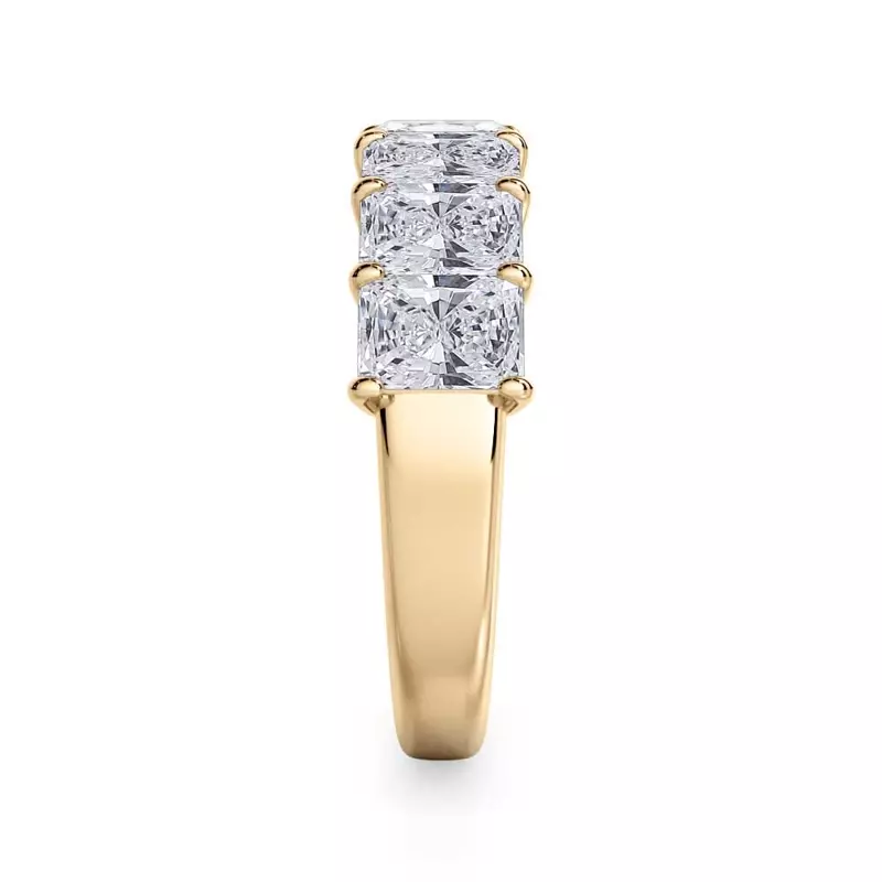 18K Yellow Gold Radiant Cut Lab Diamond 7 Stone Ring (3.00 ct. tw.)