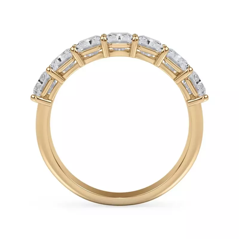 18K Yellow Gold Radiant Cut Lab Diamond 7 Stone Ring (3.00 ct. tw.)