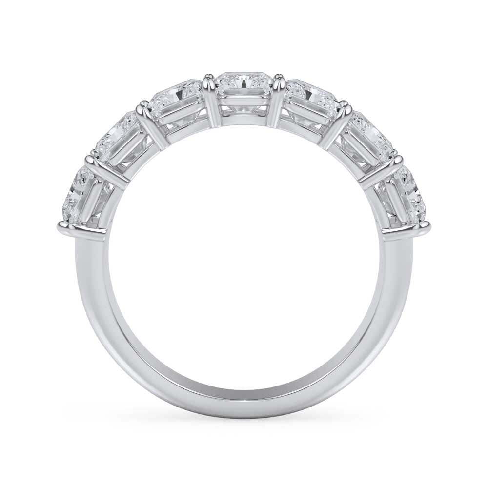 18K White Gold Radiant Cut Diamond 7 Stone Ring (3.50 ct. tw.)