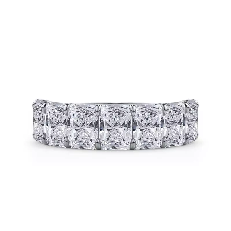 Platinum Radiant Cut Lab Diamond 7 Stone Ring (5.00 ct. tw.)