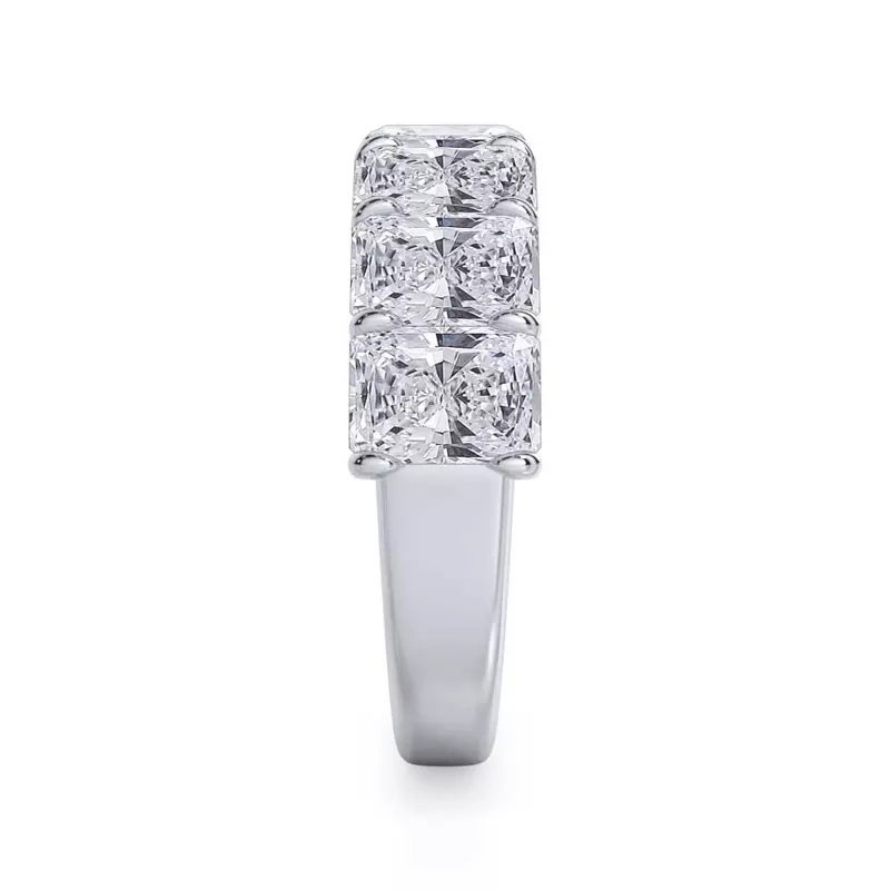 Platinum Radiant Cut Lab Diamond 7 Stone Ring (5.00 ct. tw.)