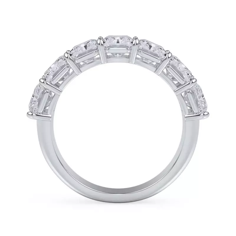 Platinum Radiant Cut Lab Diamond 7 Stone Ring (5.00 ct. tw.)