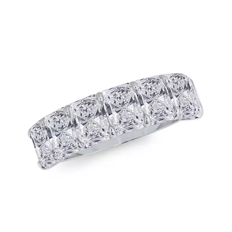 Platinum Radiant Cut Lab Diamond 7 Stone Ring (5.00 ct. tw.)