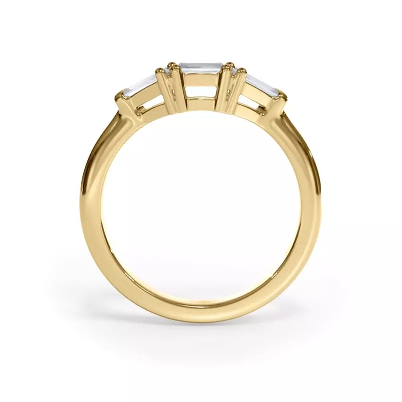 14K Yellow Gold Bellora Baguette Band