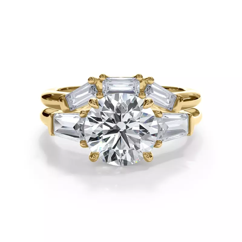 14K Yellow Gold Bellora Baguette Band