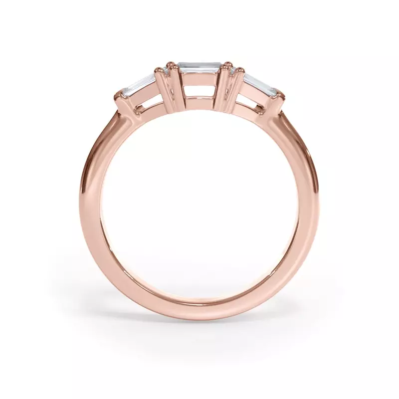 18K Rose Gold Bellora Baguette Band