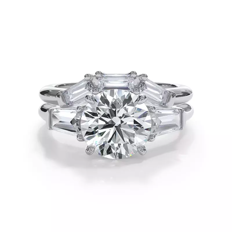 Platinum Bellora Baguette Band