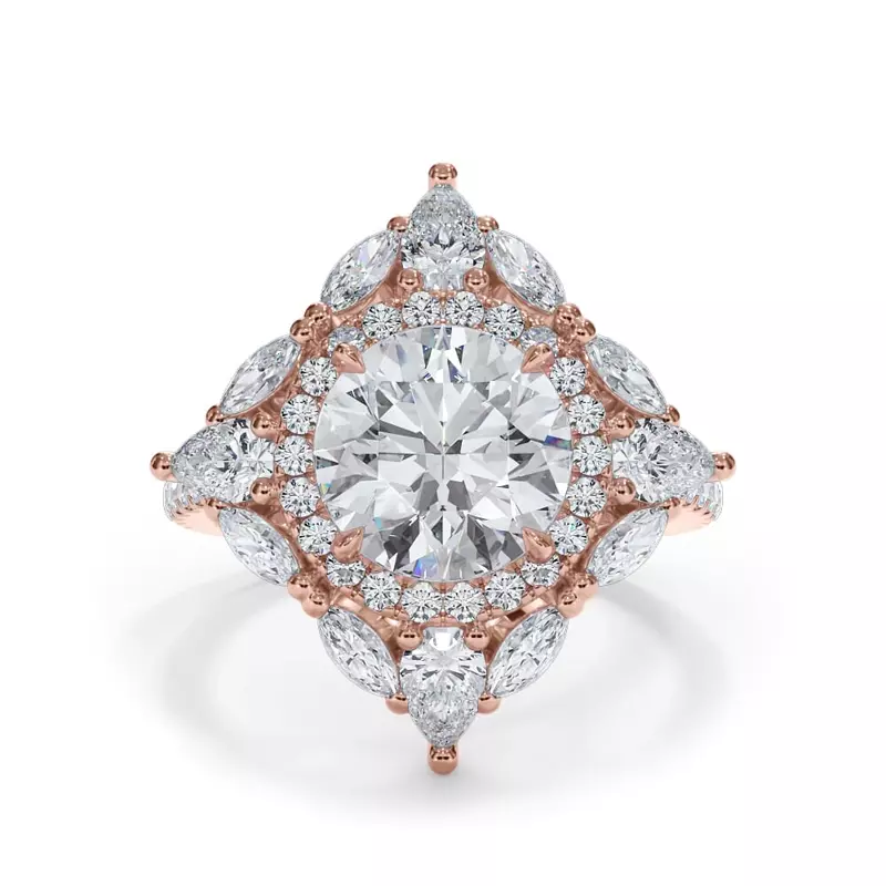 Opuluxe Double Lab Halo Engagement Ring