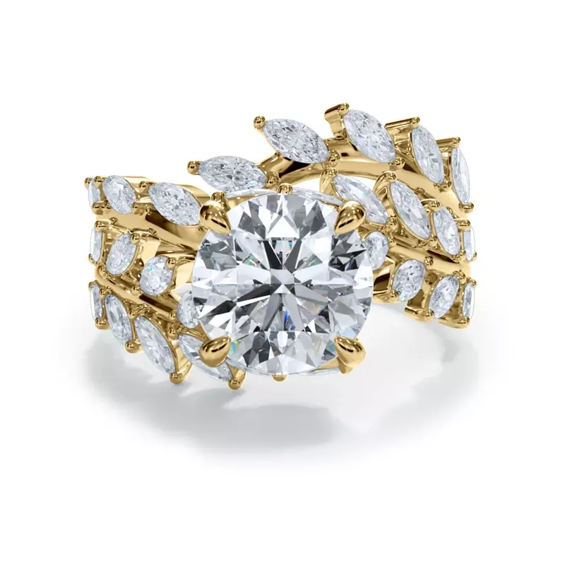18K Yellow Gold Veraison Marquise Band