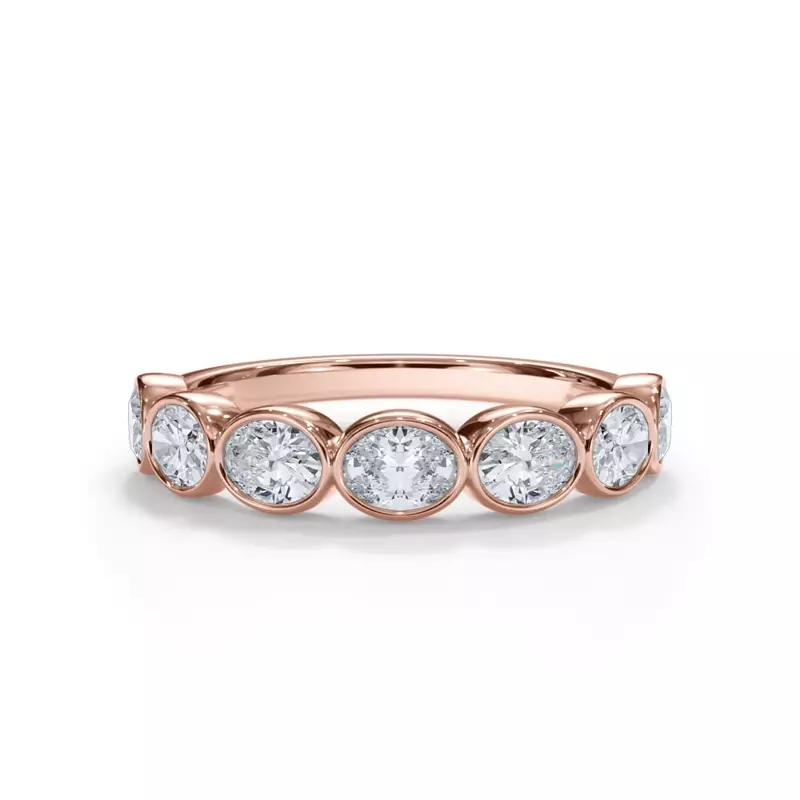 Bellora Oval Diamond Bezel Band