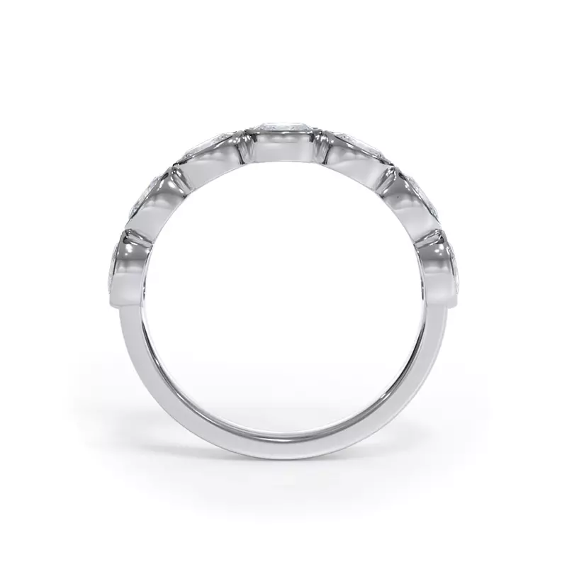 Platinum Bellora Oval Lab Bezel Band