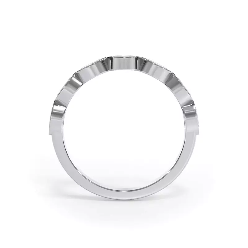 Platinum Bellora Marquise Diamond Bezel Band