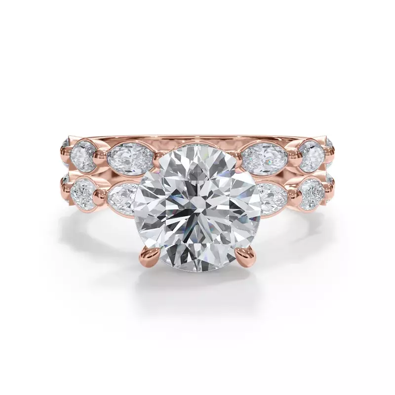 14K Rose Gold Bellora Marquise Band