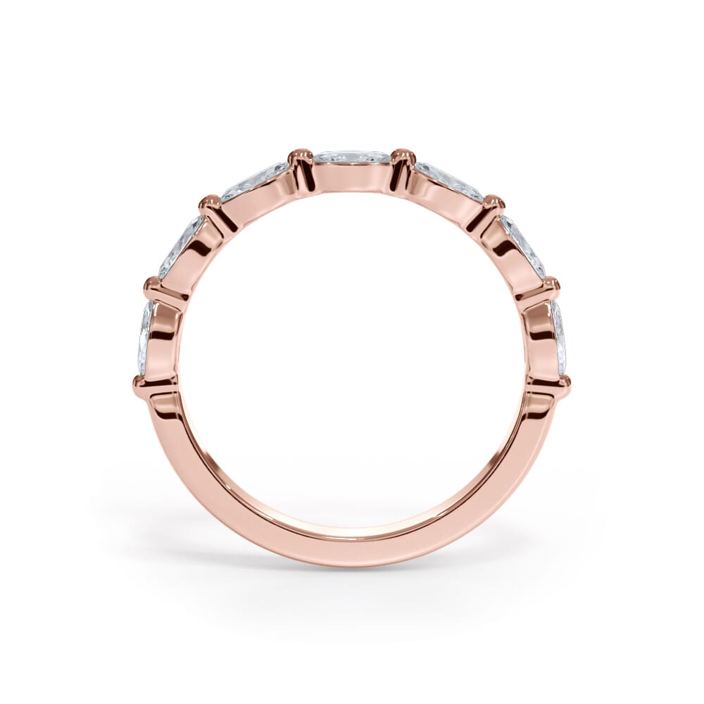 18K Rose Gold Bellora Marquise Bezel Band