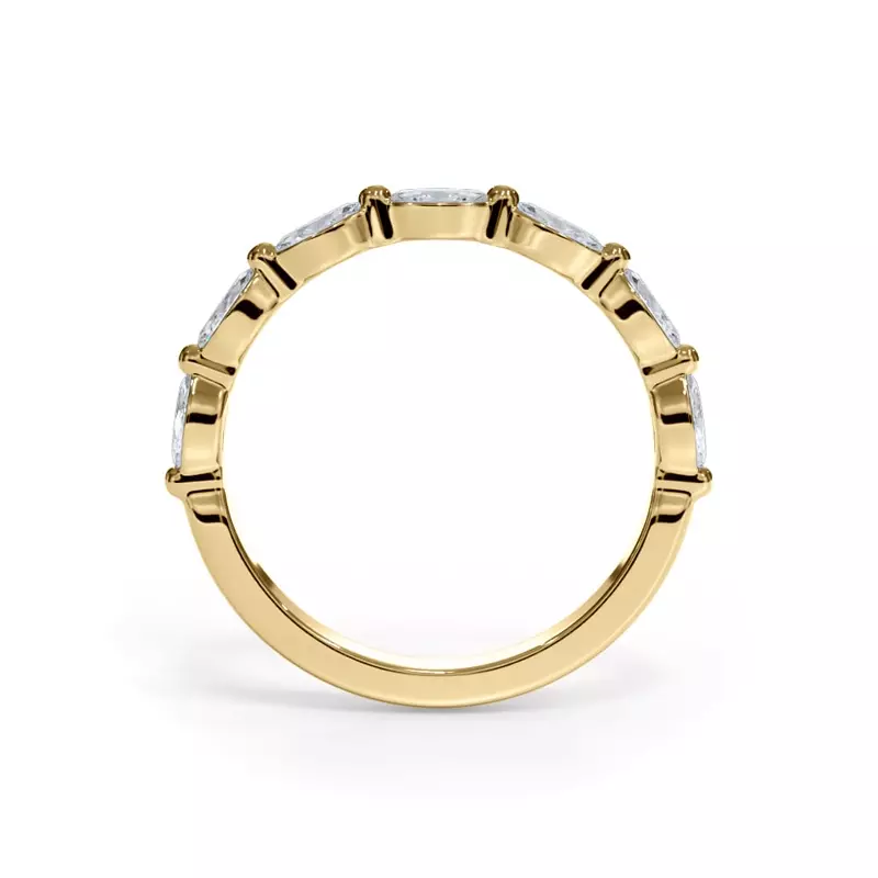 18K Yellow Gold Bellora Marquise Lab Band