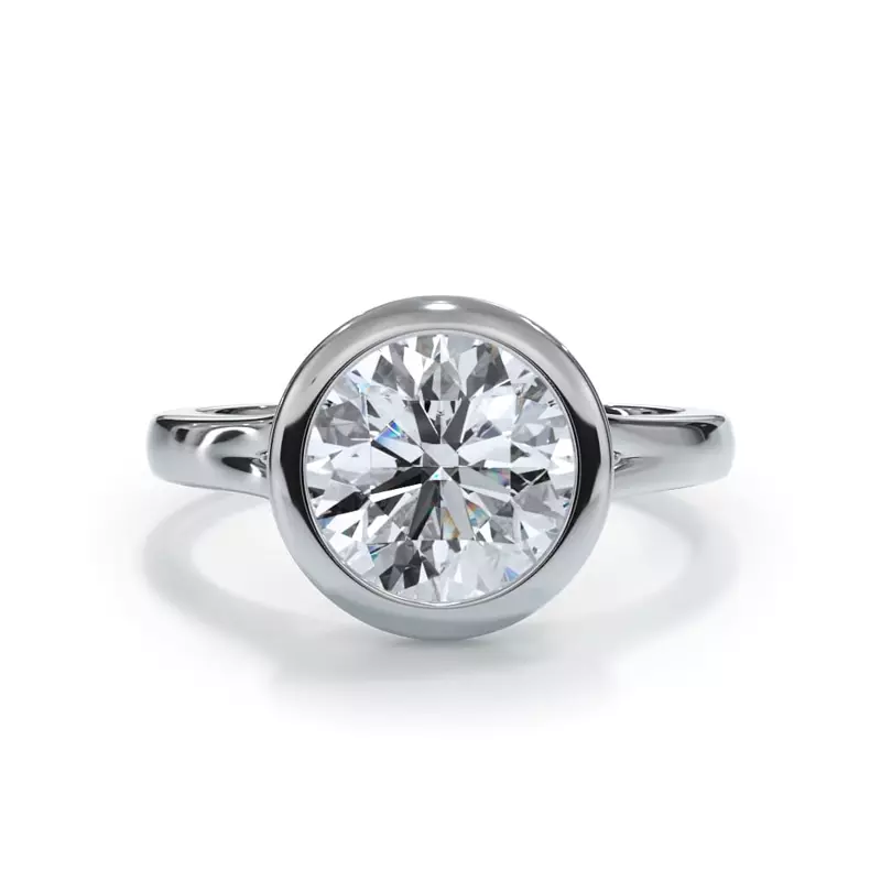 Platinum Bellora Cathedral Bezel Engagement Ring 