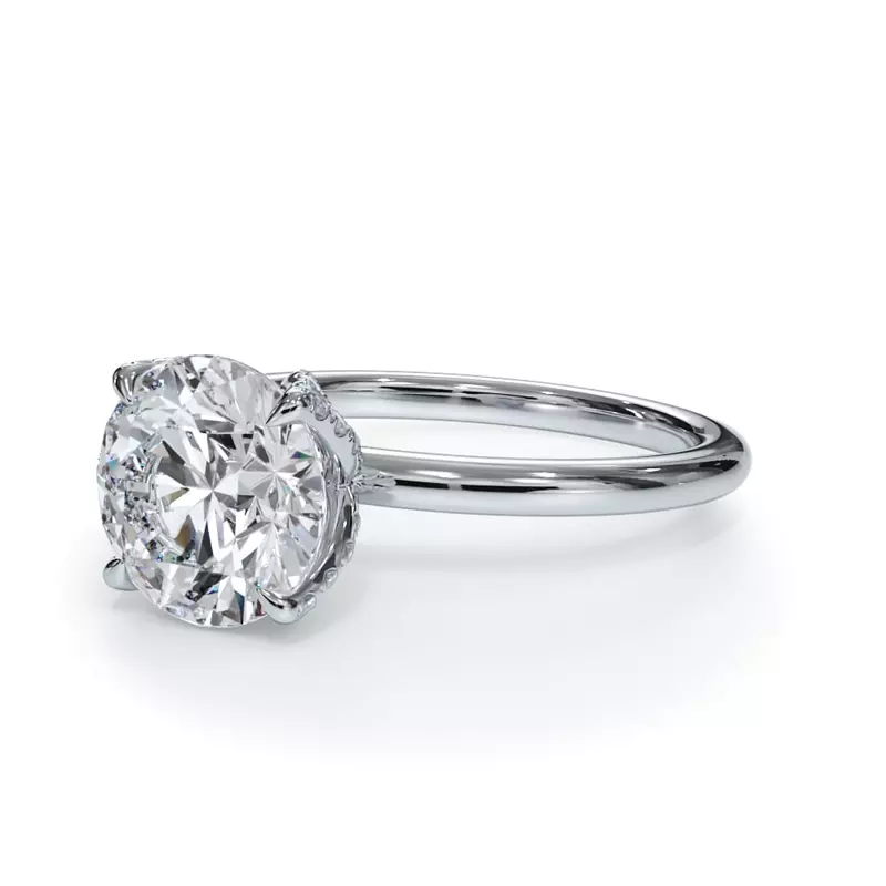 14K White Gold Bellora Pavé Tulip Engagement Ring