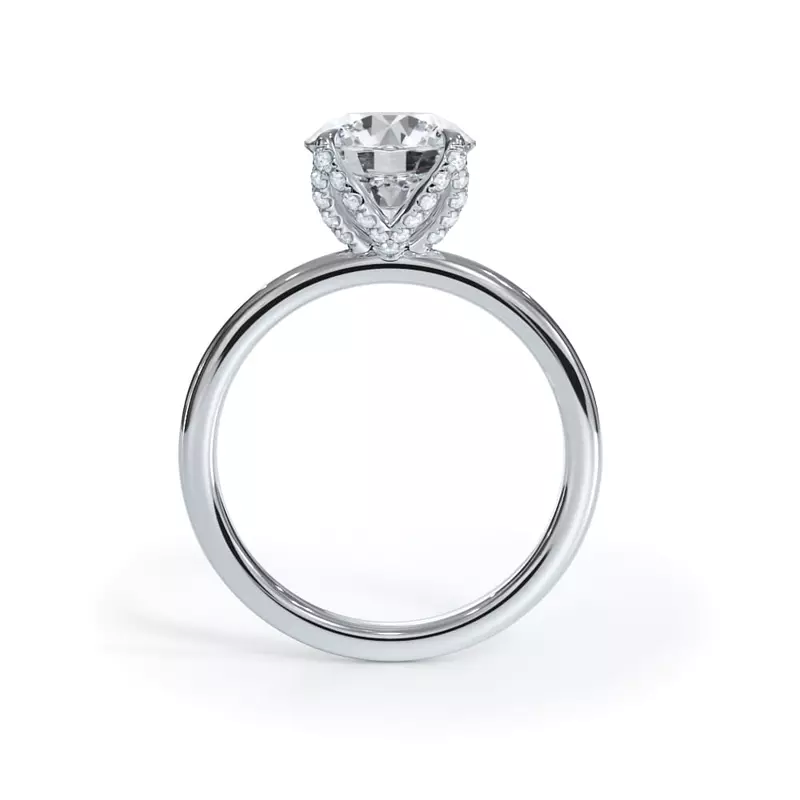 14K White Gold Bellora Pavé Tulip Engagement Ring