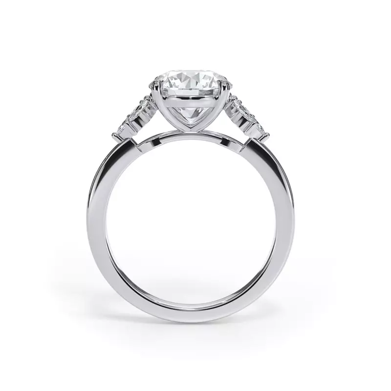 Platinum Virelle Marquise Cluster Engagement Ring
