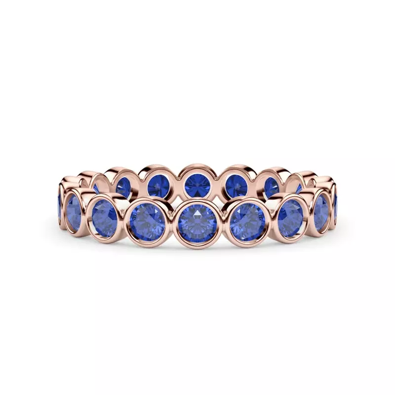 Sapphire Bezel Eternity Ring