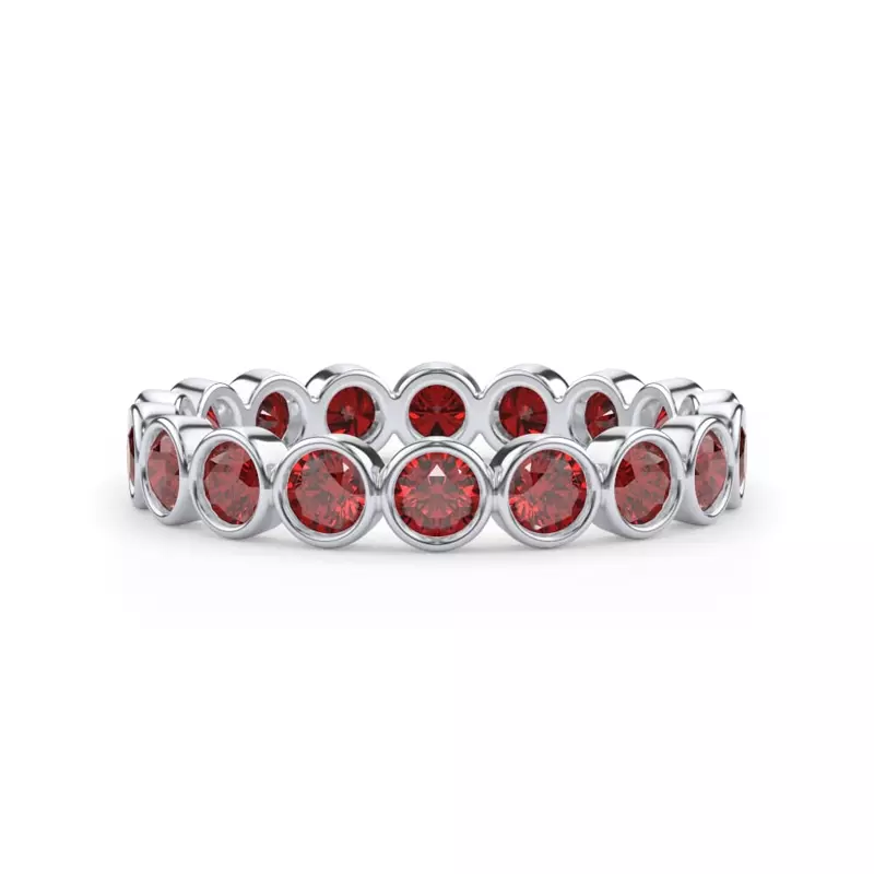 Ruby Bezel Eternity Ring