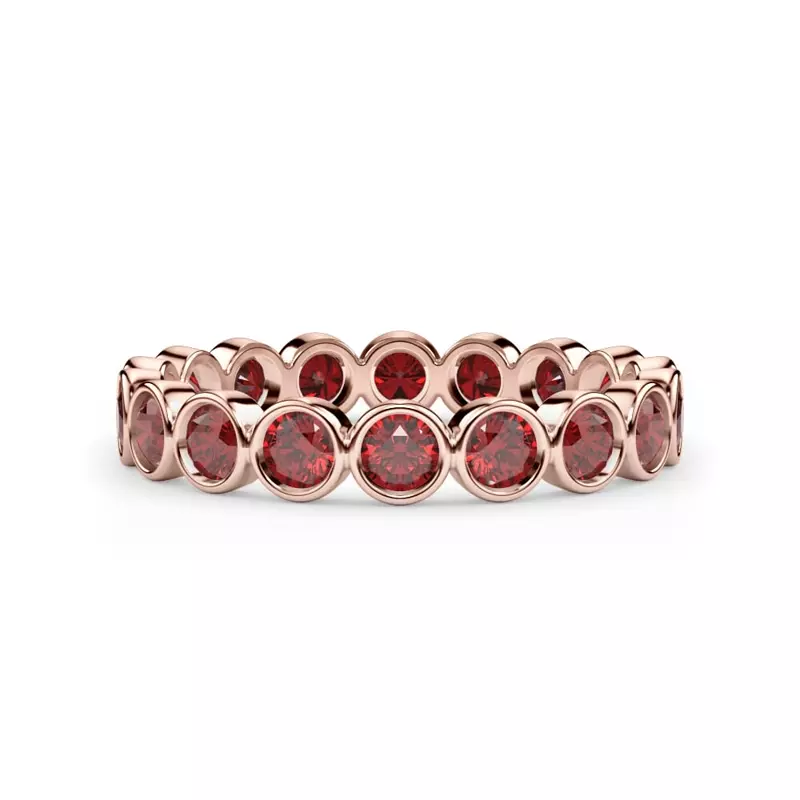Ruby Bezel Eternity Ring